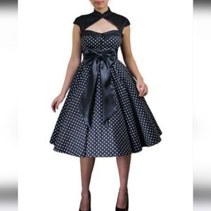 Chic Star Pin-Up Polka Dot Dress. 50's, Retro